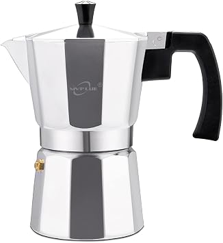 Classic Stovetop Espresso Maker 6 Cup ,Moka Pot Aluminum Silver,Perfect Cuban Coffee Maker, Make Delicious Coffee Easily at Home And Camping