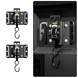 2PCS Rotating Retractable Ratchet Straps for Ford F150 F250 F350 F450 Accessories Auto-Retract Tie Down Straps with Swivel Ratchet Heavy Duty Truck Bed Boxlink Anchors (Ford-Style A)