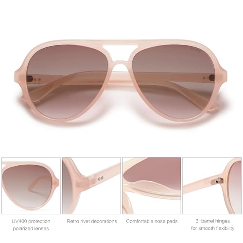 Image of SOJOS Classic Polarized Aviator Sunglasses for Women Men, Retro Trendy Aviators Shades SJ2201
