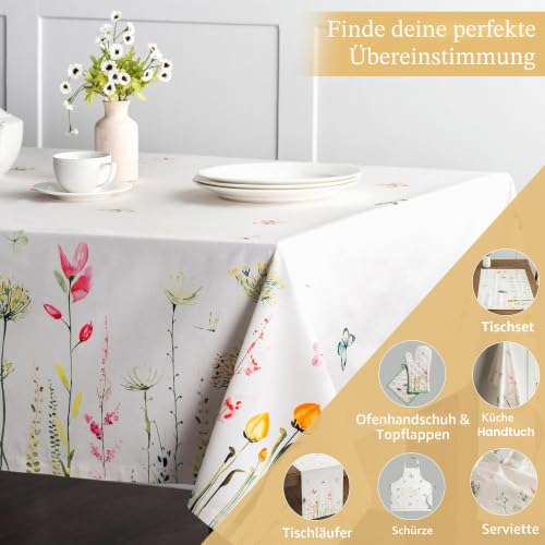 Maison d'Hermine Tischdecke, Rechteckig, 100% Baumwolle (180 cm x 140 cm) – Ansicht 6