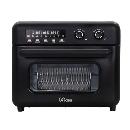 Ardes Eldorada 30L ARFRYA02 - Friggitrice ad aria vintage 30 litri, girarrosto e cestello con tecnologia Rapid Air - Airfryer 9 in 1, temperatura 30-200°C, luce interna e accessori