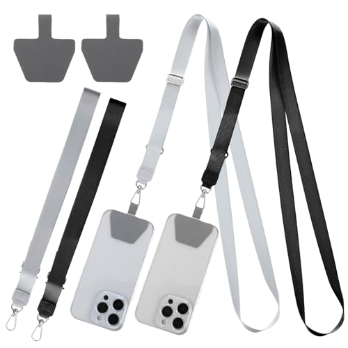 COMNICO Crossbody Phone Lanyard Strap with Patch Phone Lanyard Universal Adjustable Lanyards Crossbody Neck Strap Multifuctional CellPhone Lanyards Compatible with Most Smartphones