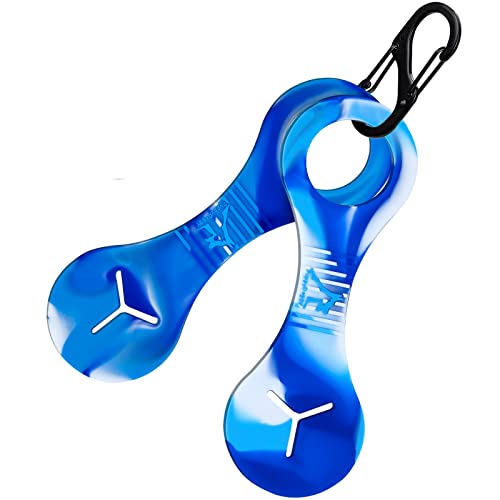 Image of Dog Poop Bag Holder for Leash Waste Bag Carrier Dog Poop Bag Dispenser for Walking Running Bicycle Accessory 2 Pieces (Mixed Blue)