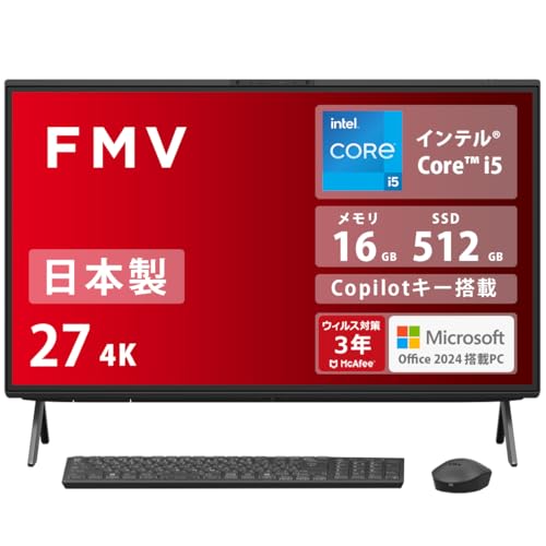 xm fXNgbvp\R ̌^ { FMV Desktop F WF2-K1 (MS Office 2024/CopilotL[/Win 11/27.0^/Core i5/16GB/SSD 512GB/X[p[}`hCu) AZ_WF2K