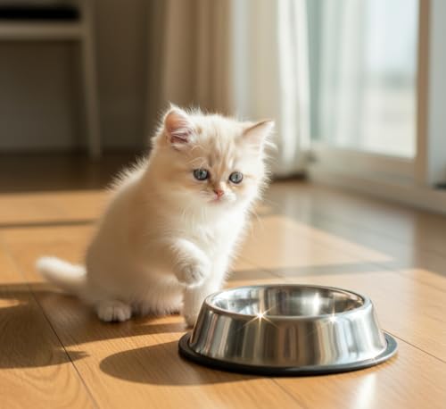 Image of Hornbills Stainless Steel Pet Feeding Bowls for Dogs and Cats | Set of 2 | 800 ml Each | Dry Kibble, Wet Food, Water Bowl | No-Tip, Non Sliding Design | Dishwasher Safe