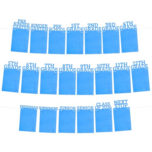 Image of KatchOn, K-12 Graduation Photo Banner 5x7 - Large, 10 Feet | Kindergarten Grad Backdrop, Blue Decorations Class of 2026 | Grad Picture Display for Graduation Decorations 2026