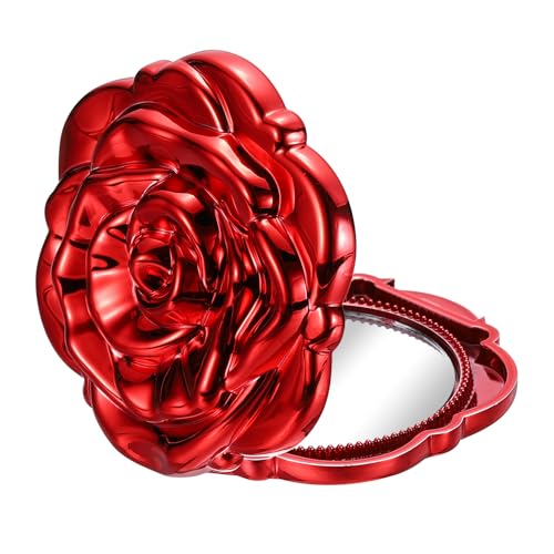 Miroir compact uxcell rose grossissant 1x/2x