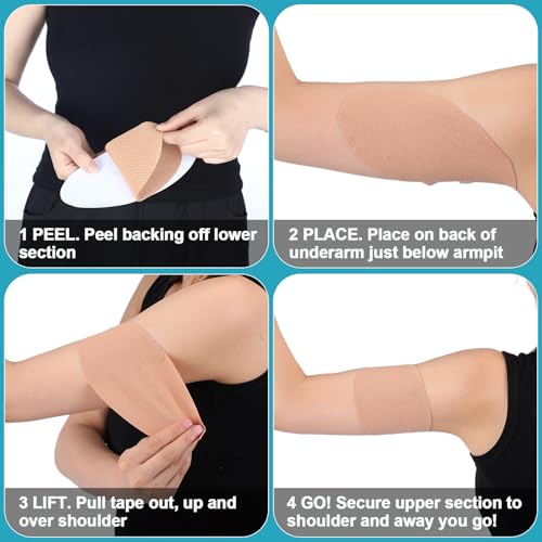 Image of Geiserailie 50 Pcs Arm Lift Tape Buttocks Lift Patch Instantly Shape Body Tape for Women for Flabby Arms Butt Leg Fat Body(Oval)
