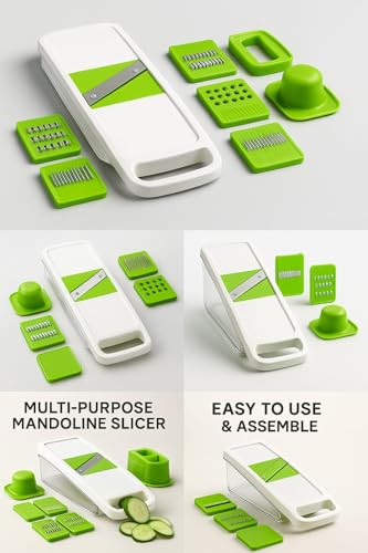 Image of 6-in-1 Vegetable Mandoline Slicer with Storage Container