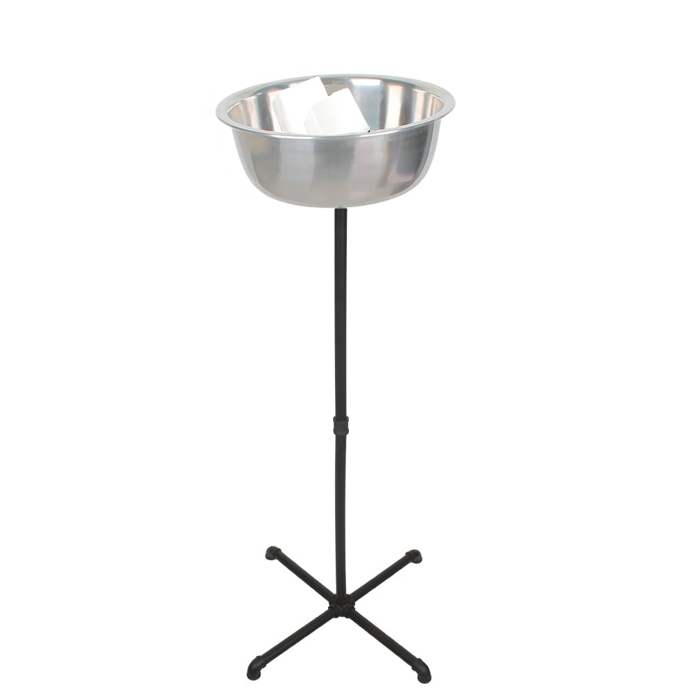 IMCCSPTP Portable Gym Chalk Stand,Freestanding Holder Gym Chalk Bowl,Stainless Steel Chalk Bowl,Gym Chalk Holder,Suitable for All Kinds of Sports