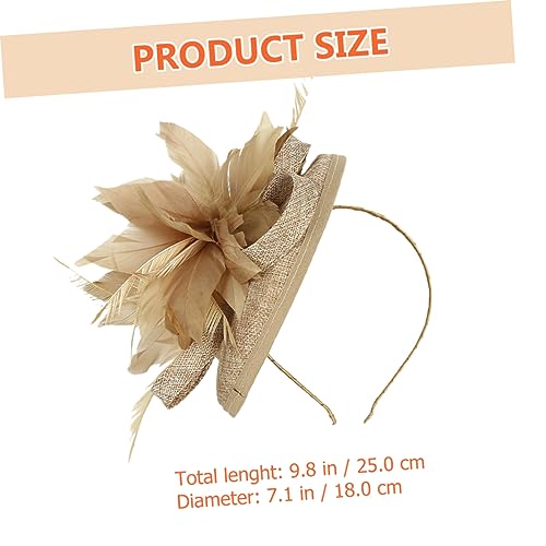 Bande de cheveux de fleur rose thé pour coiffure mariage stable - 5