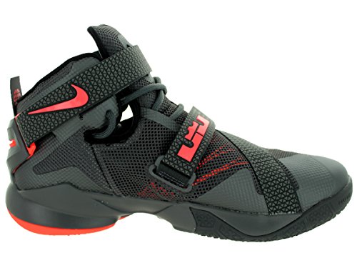 Nike Men's Lebron Soldier IX PRM Dark Grey/Dark Grey/Blk/Ht Lv Basketball Shoe 11 Men US