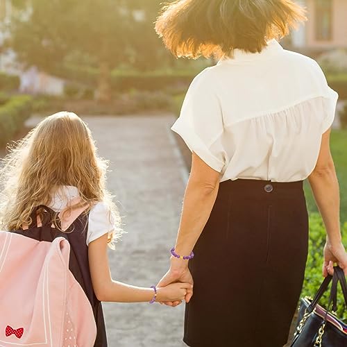 Image of DOLLESS Back to School Bracelets Matching Heart Mother Daughter Bracelets First Day of School Gifts