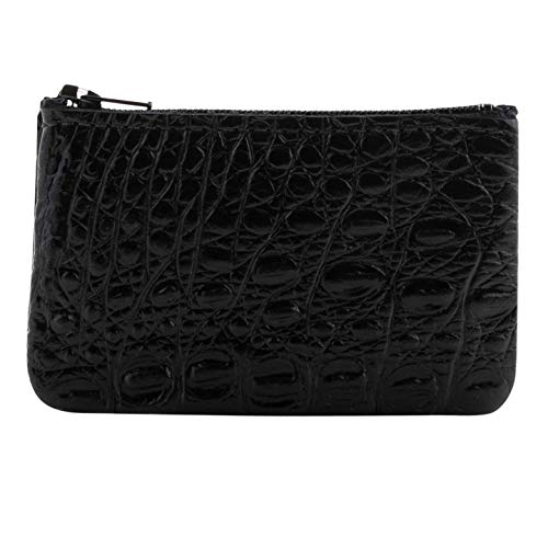 Image of Genuine Leather Small Zipper Pouch Coin Purse for Women Change Holder for Men Size 4 x2.5 Made in U.S.A