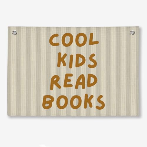 BGFGZPL Playroom Reading Corner Decor Reading Corner Decor for Classroom Playroom Bedroom Nursery Toddler Room Cool Kids Read Books Sign Hanging Linen Banner 20x30 Inch