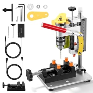 Standbohrmaschine, 4500-9000Rpm Miniatur Tischbohrmaschine mit 7 Geschwindigkeiten, Mini Tischbohrmaschine für DIY Holz, Metall und Kunststoff Electric Drill Press