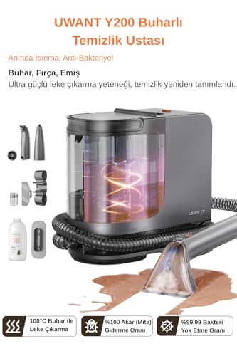 15.000 Pa Emiş Gücü 100℃ Buharlı Halı Yıkama ve Leke Çıkartma Makinesi By200
