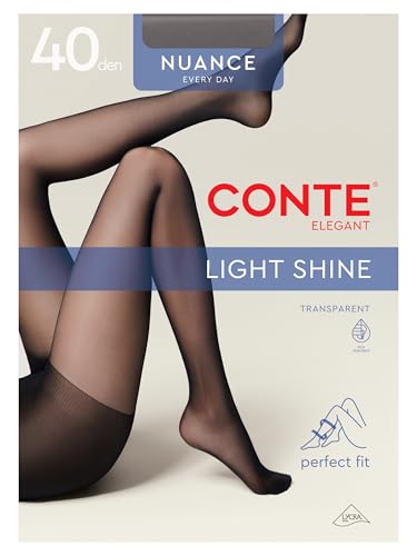 Image of Conte Tights Control Top Semi Opaque Pantyhose Silky Matte Effect Nuance 40 Den