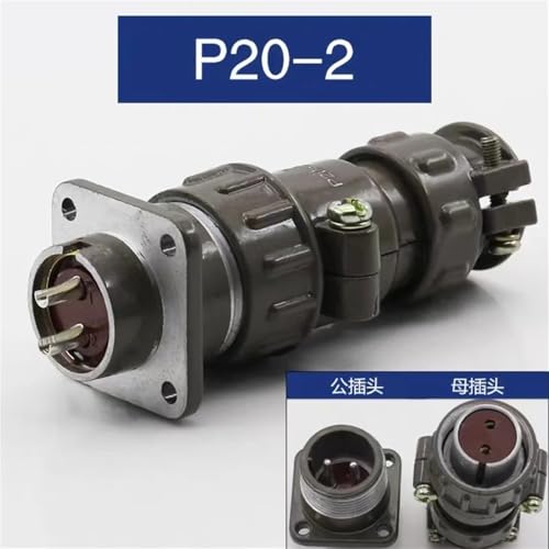 Conector de aviación P20 de 2 pines y 20mm para transmisiones estables sin cortes 2