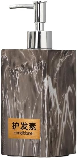 Kitchen Decor and Accessories,soap Dispenser Brown Resin Material Liquid Soap Modern Simple Lotion Nordic Bottle Countertop Bathroom Farmhouse Home Ha(Conditioner Characters)