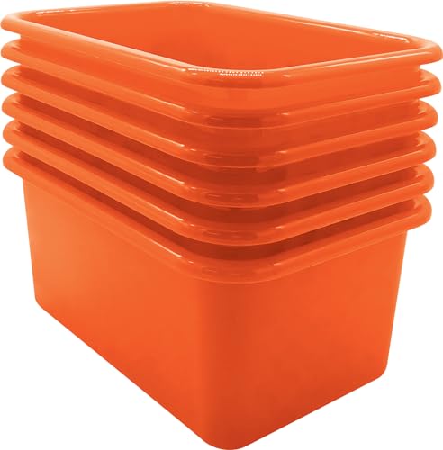 Bacs de rangement en plastique orange Teacher Created Resources petits bacs TCR2088580