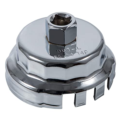 AMIBAOFU Steel Oil Filter Wrench 14 Flutes Heavy Duty 64mm Oil...