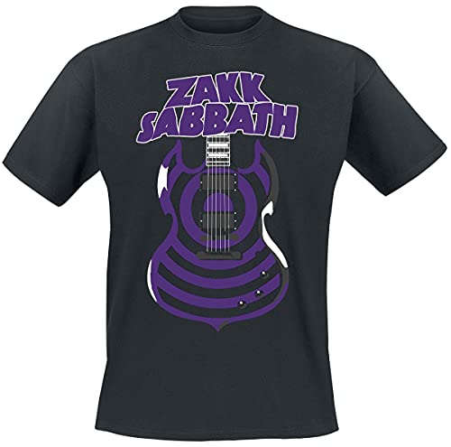 T-shirt Zakk Sabbath regular fit noir 100% coton taille M avec motif guitare rock