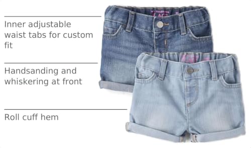 The Children's Place,and Toddler Girls Denim Midi Shorts,Lily Wash,4T - image 4