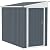 Outsunny 4' x 8' Steel Garden Storage Shed Lean to Shed Outdoor Metal Tool House with Lockable Door and 2 Air Vents for Backyard, Patio, Lawn