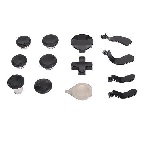 Image of 13 in 1 Metal Thumbsticks for One Series 2, Replacement Gaming Controller Accessory Kit, Metal Mod 6 Swap Joysticks, 4 Paddles, 2 D Pads, 1 Tool (Black)
