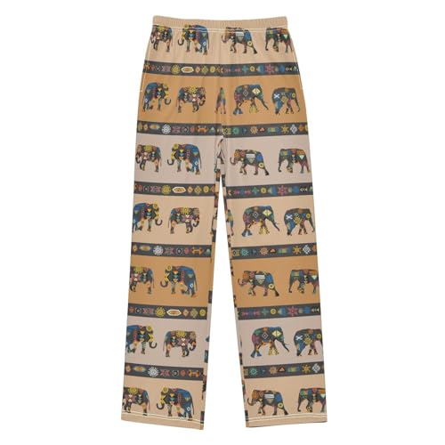 Boys' Pants Elephant Ethnic Symbol Long Bottoms Jogger Pants Elastic Waist Trousers with Pockets S-XL