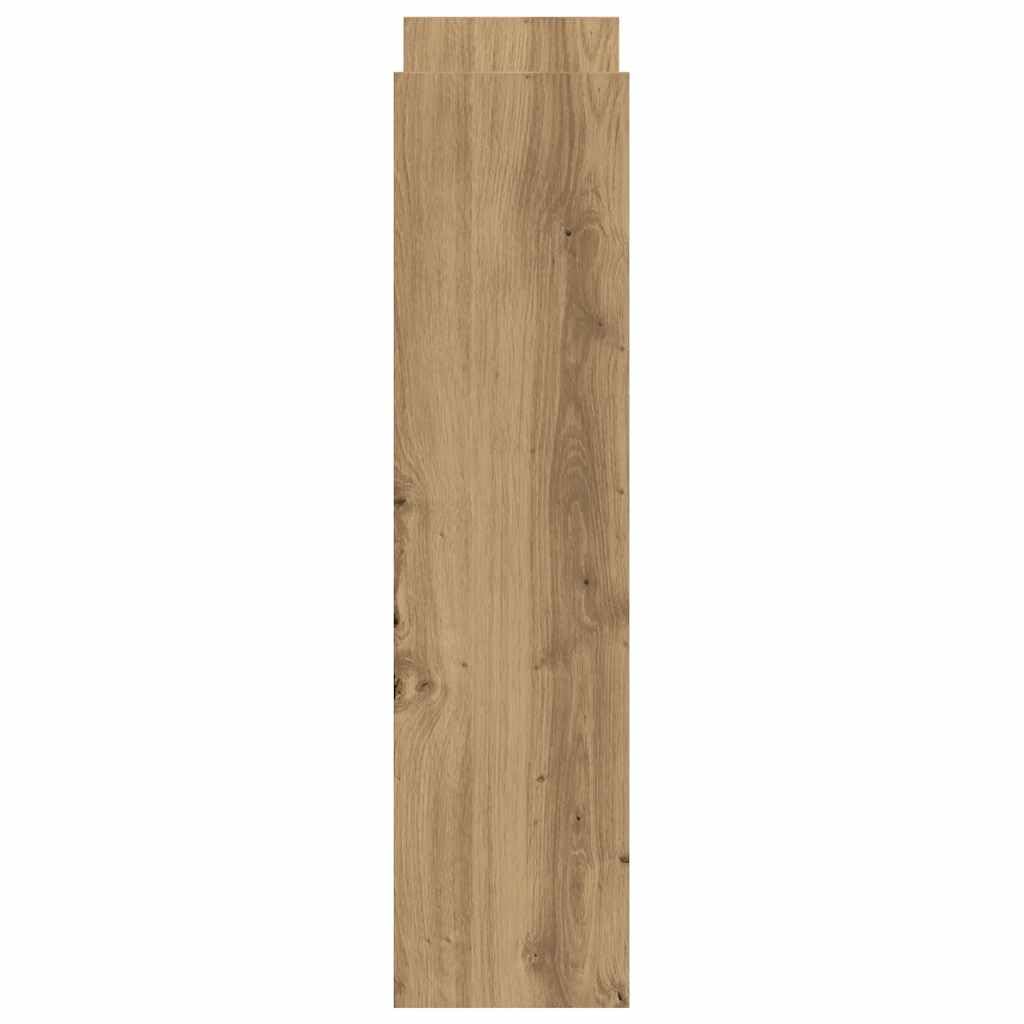 vidaXL Smalle Opbergtrolley Zwart Eiken 60 x 20 x 82 cm - Keuken