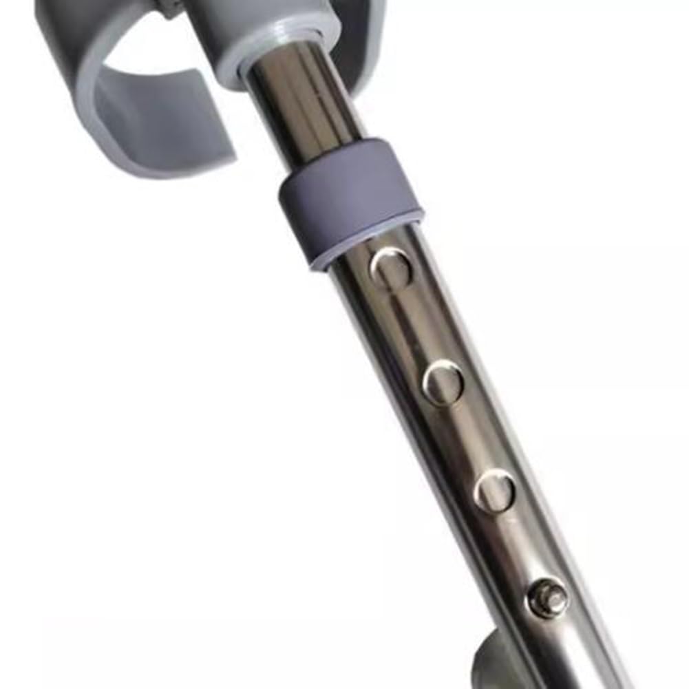 Muletas de antebrazo, muletas ajustables de aluminio ligeras para adultos, muletas plegables con puño cerrado giratorio y asas ergonómicas cómodas para la muñeca