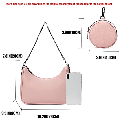 Image of myfriday Women PU Hobo Crossbody Bag, Coin Purse, 2 Straps Shoulder Purse | Anti-scratch PU, center divider, zipper pocket and coin pouch organize cosmetics, wallet and phone for commute or dates