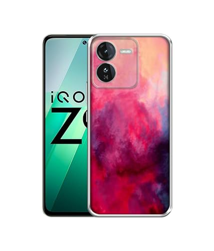 Image of Holi Color Design Printed Silicon Soft TPU Back Case Cover for iQOO Z9 5G, Multi Colour