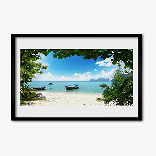 Image cadre en MDF paysage de bateau pour rompre la monotonie des murs
