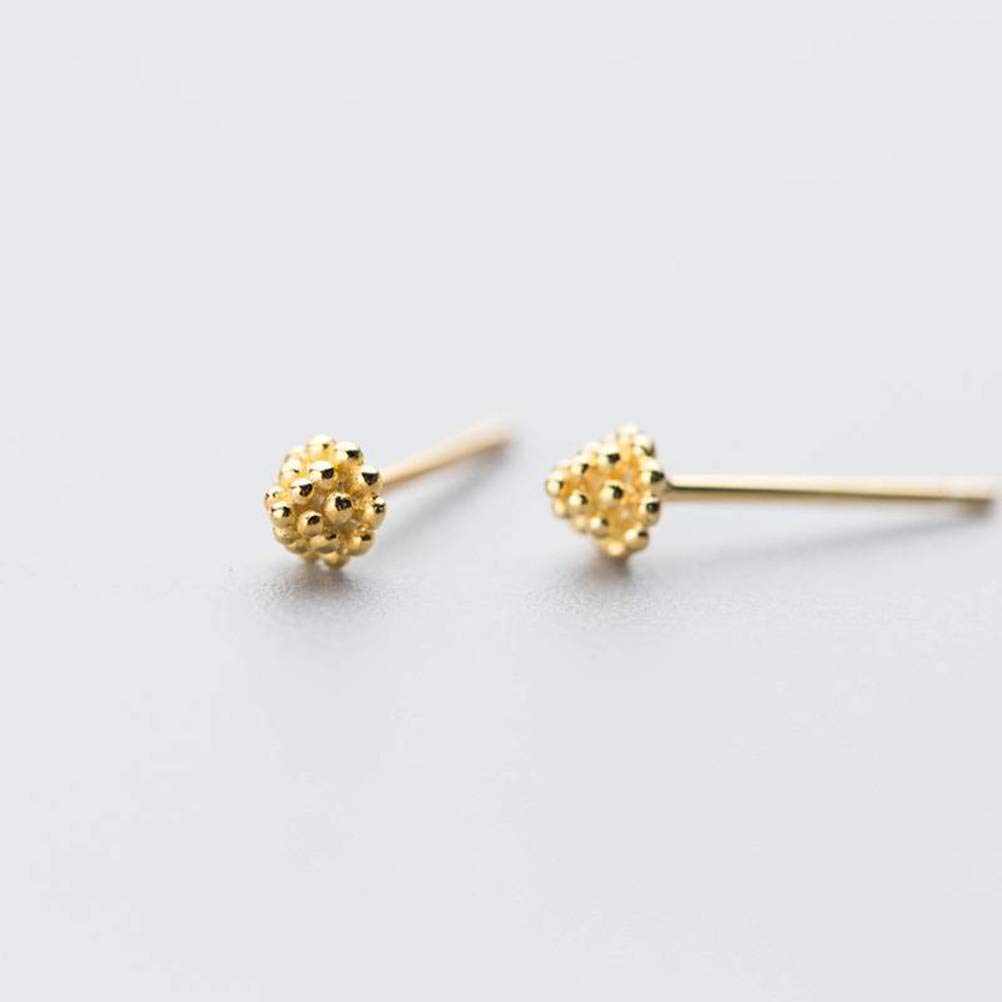 IUokLU Earrings for Women, S925 Silver Earrings Female Korean Fashion Small Pinecone Earrings Temperament Mini Plant Earrings Female Jewelry silver