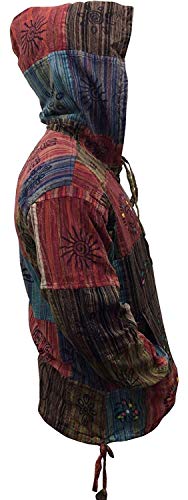 Shopoholic Fashion Mens Stripe Patchwork Grandad Hoodie Grandad Shirt2