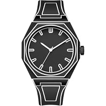 BESTKANG Minimalist Black & White Anime Sports Mens Watch - Creative Sketch Design, Quartz Movement, Fashionable Watches for Men