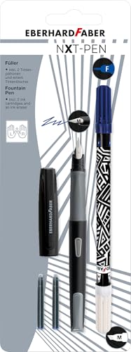 EBERHARD FABER 551002 - Schreibset mit Füller, Tintenkiller und Tintenpatronen, Set NXT-PEN grau/schwarz