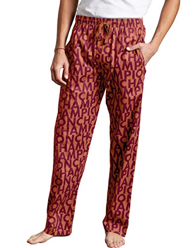 Champion Men's Life Stretch Woven Sleep Pants (Burnt Orange, Large)