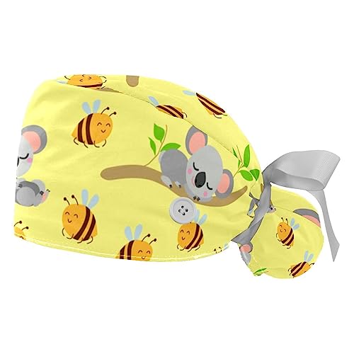 Berretti Bouffant pour Cuisine et Soins Chapeau de Travail Ours Koala