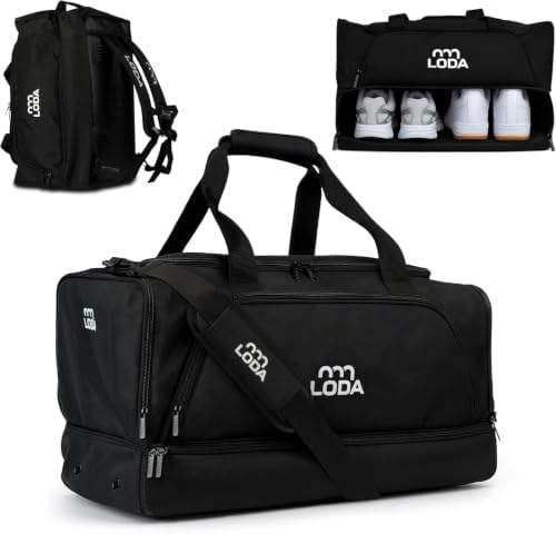 LODA compact (48L) Multifunktions-Sporttasche - Kompakt & Praktisch | Mit Rucksackfunktion, Schuhfach, großem Nassfach & wasserfestem Duschfach – ideal für Alltag & Training – stil