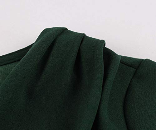 Wellwits Women's Ruched Wrap Work Cocktail Vintage Dress4