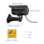 Dummy-Security-Camera-Fake-CCTV-Surveillance-System-with-Realistic-Red-Flashing-Lights-and-Warning-Sticker-for-Indoor-Outdoor-1-Black