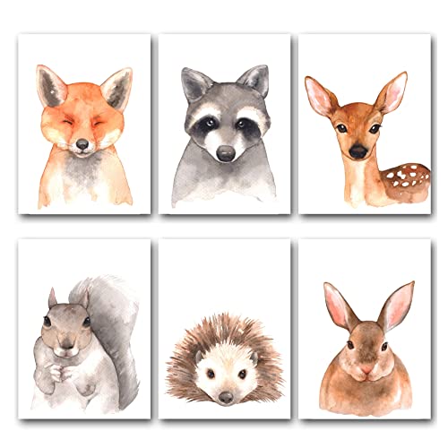 Watercolor Animal Wall Decor, Woodland Nursery Decor for Boys, Woodland Nursery Wall Decor for Boys, Woodland Creatures Nursery Wall Decor, Woodland Wall Decor for Nursery, Woodland Fox Nursery Decor