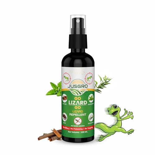 JusGro Lizard Repellent For Home | Long-lasting Protection From Lizards | 100% Natural & Non-toxic Anti Lizard Spray | Pleasant Fragrance | Safe For Kids & Adults (100 ML)
