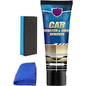 Premium Car Scratch Remover Kit, Scratch and Swirl Remover Solvent Repair Paint Scratches(120ML+Sponge)