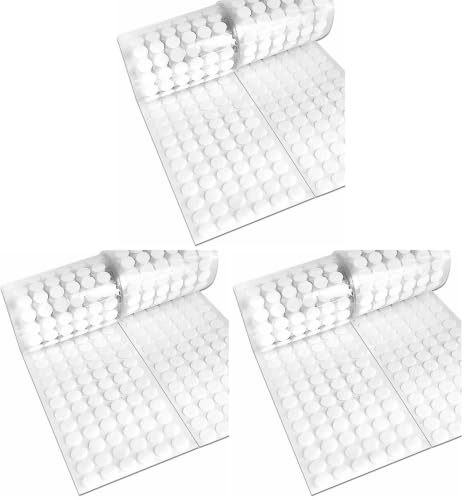 Image of 1000 Pcs(500 Pairs) 0.59inch Diameter Strong Sticky Round Nylon Dots, Hook and Loop Circle Dots with Adhesive, for Arts and Crafts Classroom Decor, Office, Home Organization (Pack of 3)