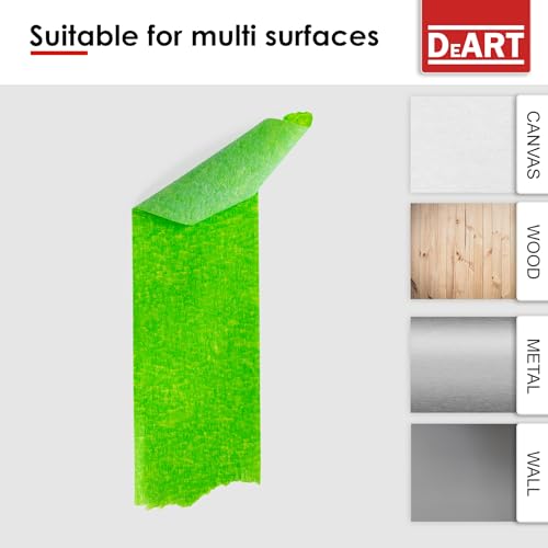 Image of DEART Colored Masking Tape Painters Tape Writable 12, 8 or 6 Pack - 1 inch or 0.6 Inches for Arts & Crafts, Art Supplies, Whiteboard Tape Dry Erase Board Tape Craft Supplies (6, Large (20 Yd))
